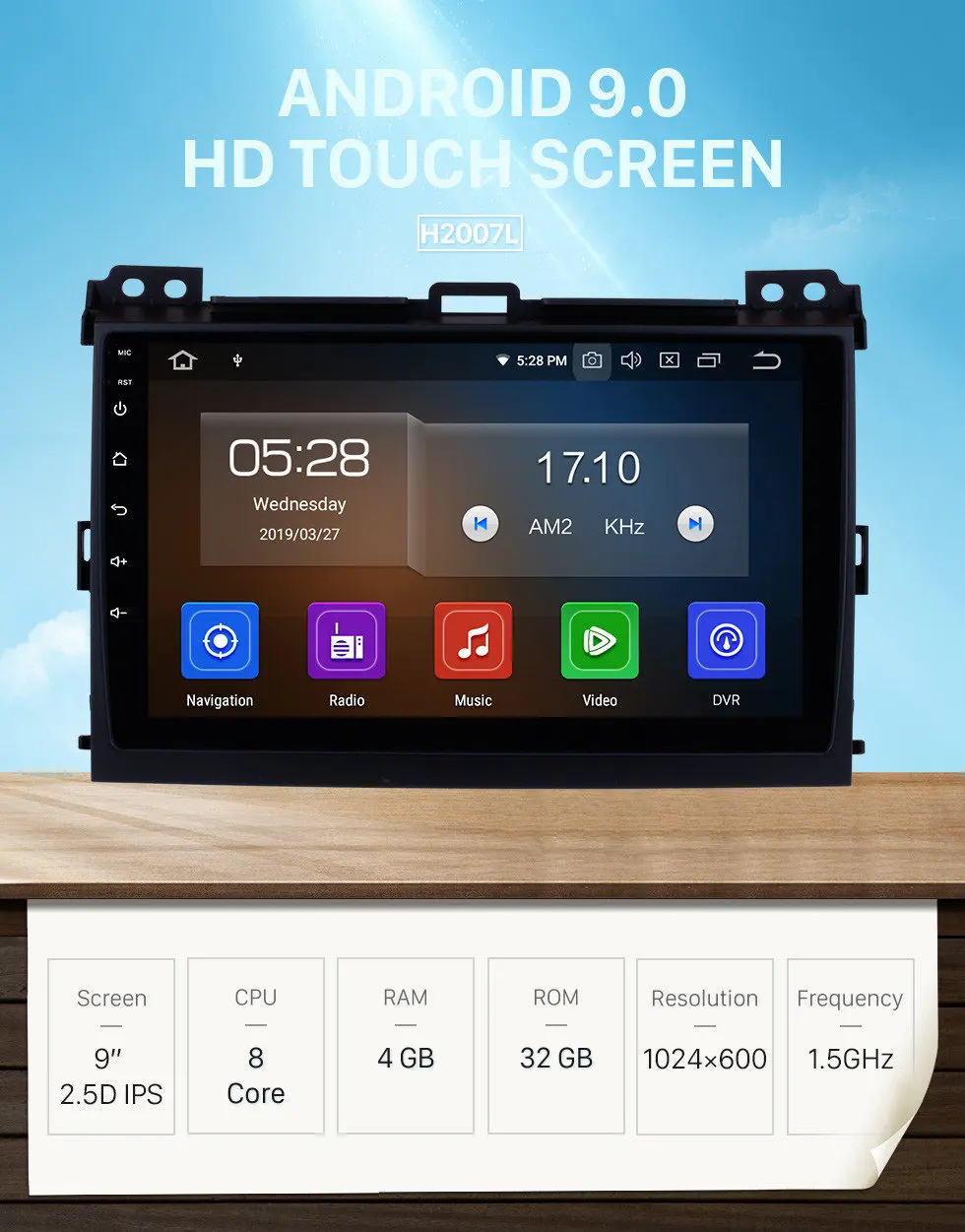 Seicane 9 "Android 8,0/8,1 автомобильный Радио gps Tochscreen мультимедийный плеер для 2009 2002 2003 2006 2005-2004 Toyota Prado Cruiser