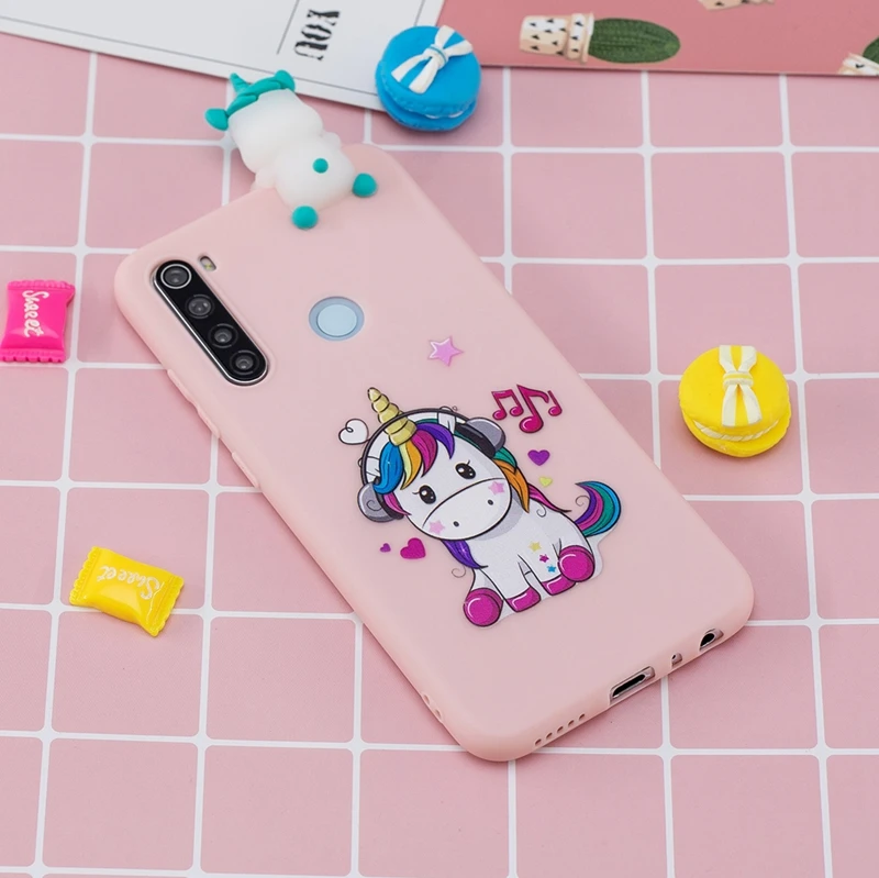 Redmi 8 8A Xiaomi Redmi Note 8T чехол 3D Kawaii панда Единорог силиконовый мягкий чехол для Funda Xiaomi Redmi Note 8 Pro Чехол для женщин