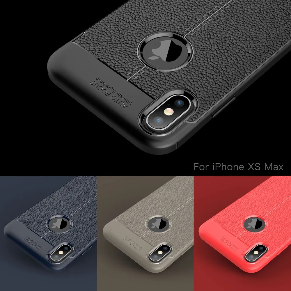 Чехол с автофокусом для iPhone X XR, деловые кожаные Силиконовые мягкие чехлы из ТПУ для iPhone XS MAX 7 8 Plus, Комфортные чехлы