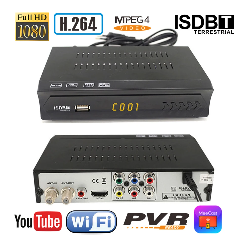 Vmade HD цифровой DVB ISDBT M5 спутниковый ТВ приемник для стран Южной Америки Поддержка