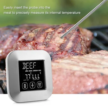 

New 3Pcs Probe Digital Meat Thermometer Wireless Bbq Diy Food Cooking Thermometer Barbecue Thermometer Temperature Alarm