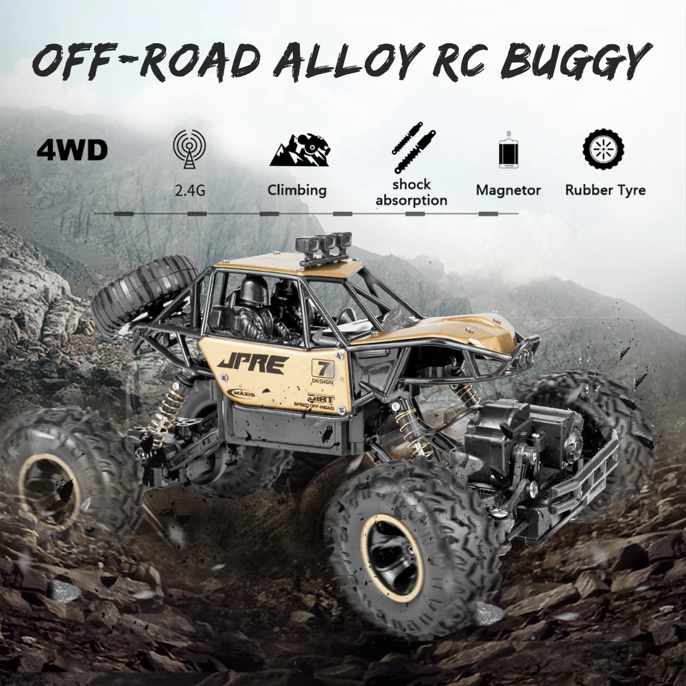 1:16 внедорожный Багги машина из сплава RC 2,4G Радиоуправляемый автомобиль, игрушки багги 15 км/ч высокоскоростной альпинистский автомобиль RTR игрушки для детей
