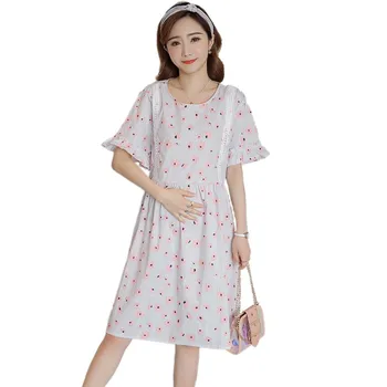 

Cotton Maternity Nursing Dress Summer Breastfeeding Clothes for Pregnant Women Nursing dresses Mum feeding Dresses