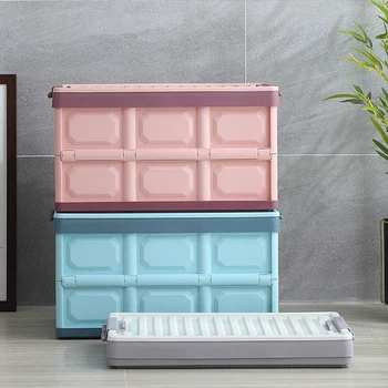 

2020 New Collapsible Storage Bins with Lids - Folding Plastic Stackable Utility Crates(Small Size)