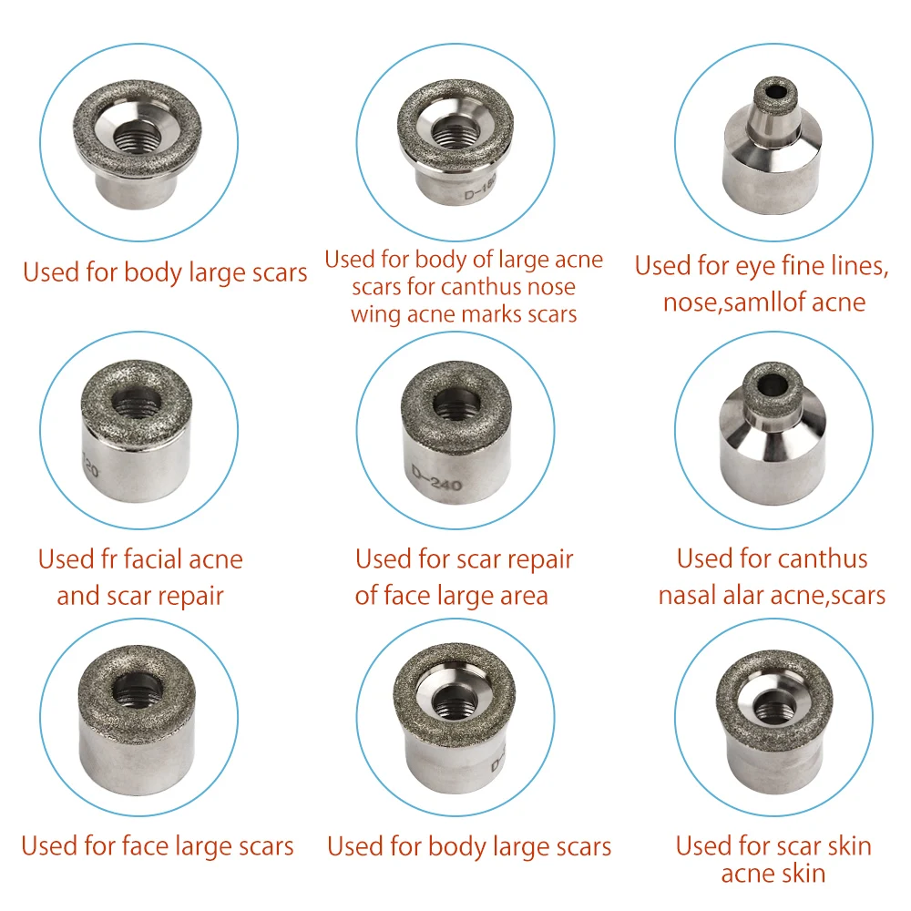 Алмазная микродермабразия 9 наконечников 3 палочки хлопковый фильтр наконечник для дермабразии кожи лица пилинг для удаления черных точек уход за лицом