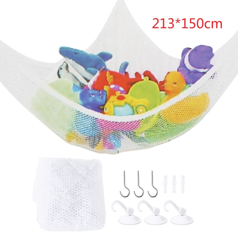 All New Mesh Net Toy Hammock Corner Stuffed Animals Kids Baby Hanging Storage Organizer