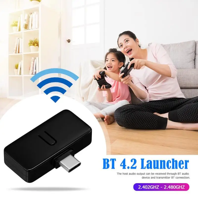 Портативный Bluetooth 4,2 ключ стабильное управление надежный простой в использовании беспроводной аудио адаптер тип-c геймпад передатчик