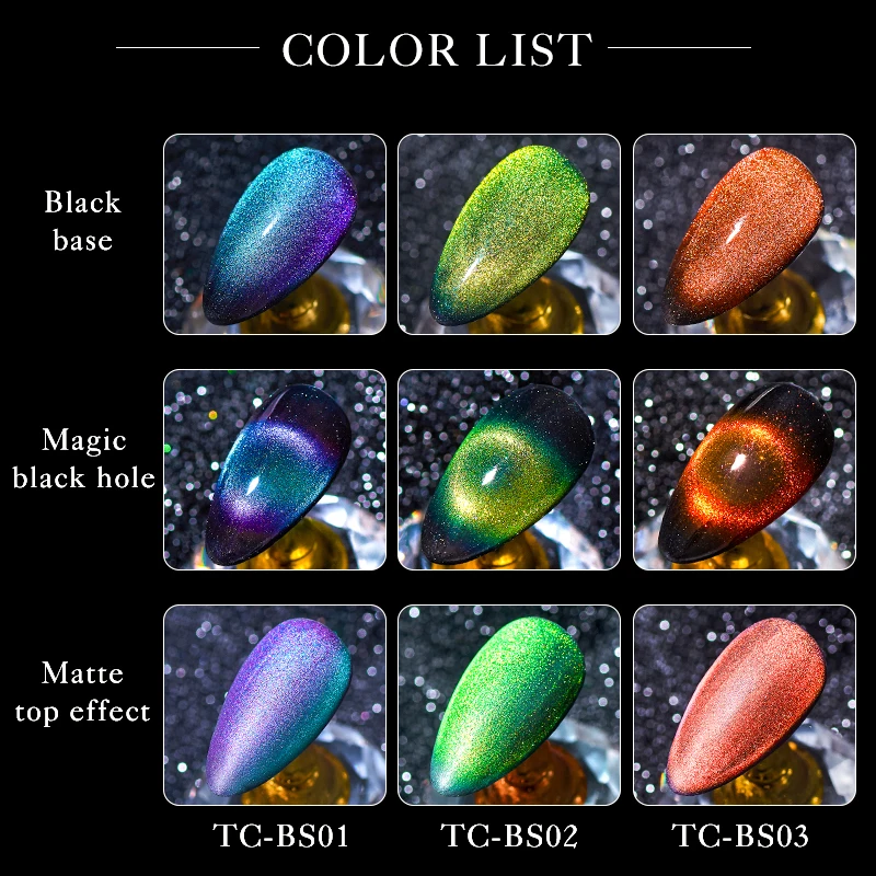 T-TIAO CLUB 9D глаз хамелеона кота гель для ногтей Магнитный замочить от УФ-гель для ногтей Galaxy мерцающий гель-лаки 6 мл черная основа