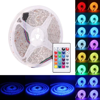 

5m LED Stripe RGB Strip Band Lights Fixture Fairy Lights Remote Controller Light stripe Waterproof Led Lights Bande Stripe Lamp