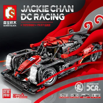 

SEMBO 705980-4 MOC Technic series Supercar Building Blocks Jackie Chan DC Team Building Block Model 1:14 Bricks Toys for Kids