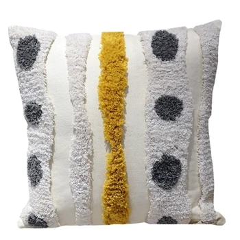 

Hand Woven Striped Pillowcase, Cotton Linen Simple Sofa Decorative Cushion Cover