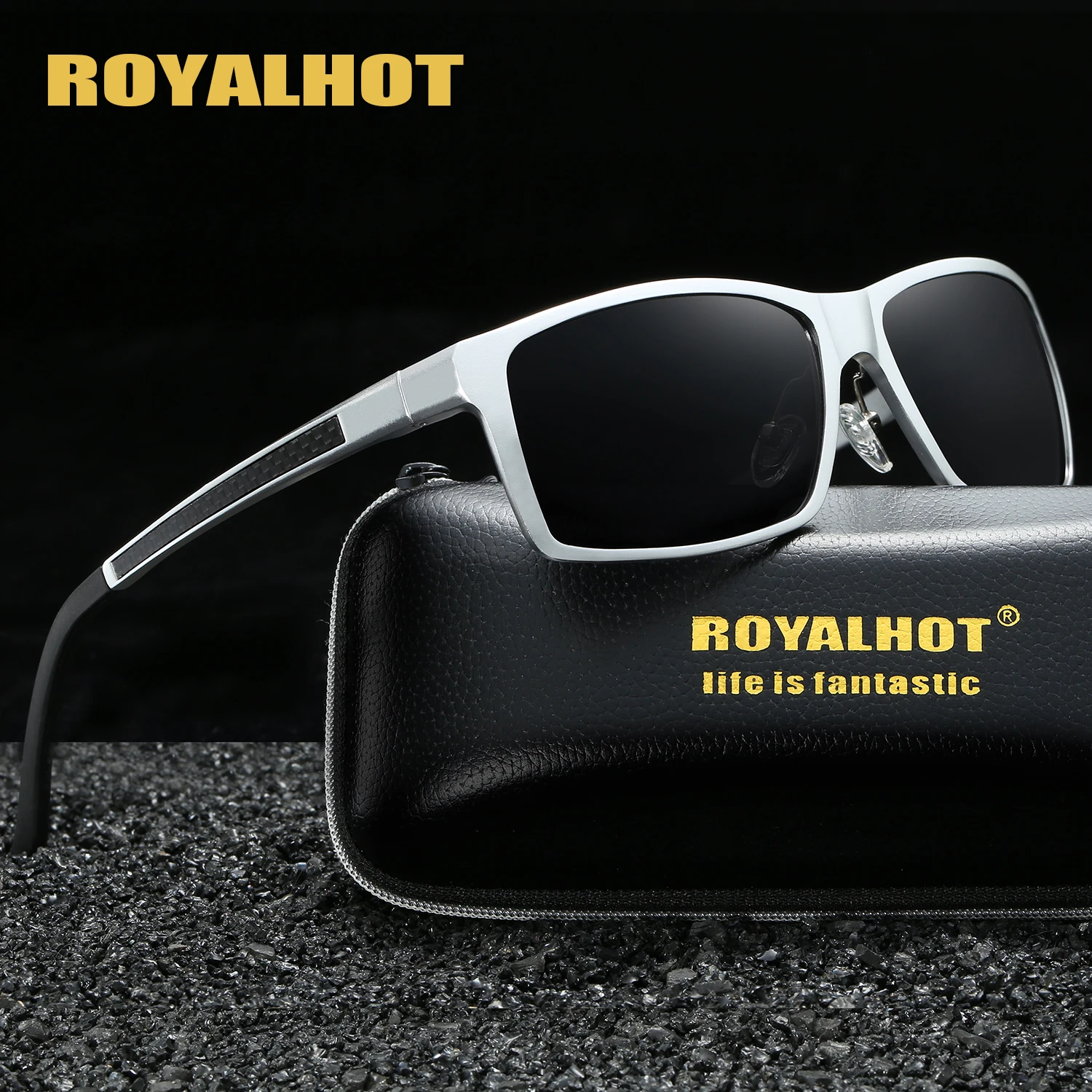 RoyalHot мужские и женские Модные прямоугольные солнцезащитные очки из алюминиево-магниевого сплава, солнцезащитные очки для вождения, мужские солнцезащитные очки 900p66