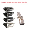 Escape Motorcycle Exhaust Middle Link Pipe And 51mm Muffler Stainless Steel For HONDA FORZA300 2018-2021 NSS350 2020-2021