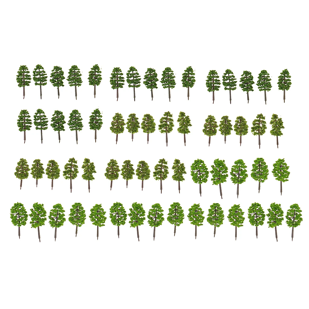 60x Model Trees DIY Railway Scenery Landscape Accssory 3.15`` 1/150 N Scale