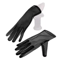 Свадебные перчатки с вуалью короткие тонкие сетчатые скрытые через платье черные и белые перчатки с манжетами