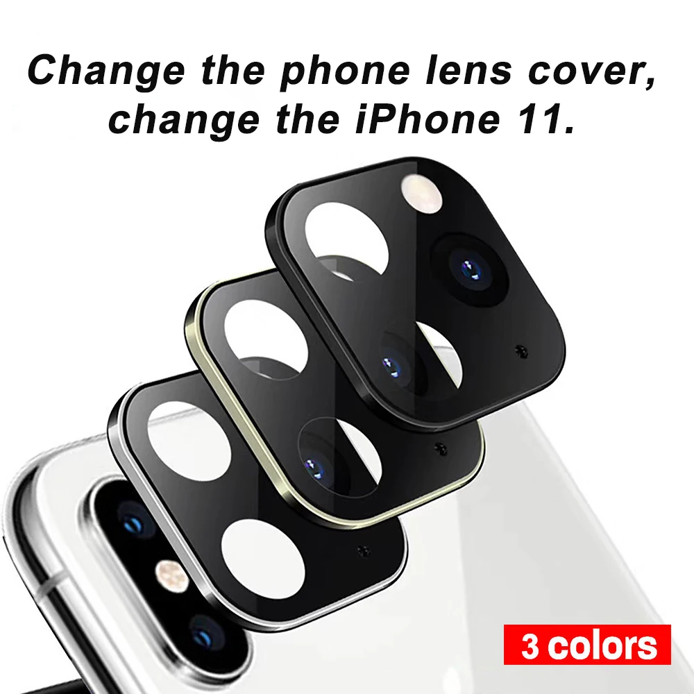 Для iPhone X MAX Seconds замена на iPhone11 Pro MAX наклейка на рассеиватель Крышка объектива алюминиевая защитная крышка камеры Защитная 3