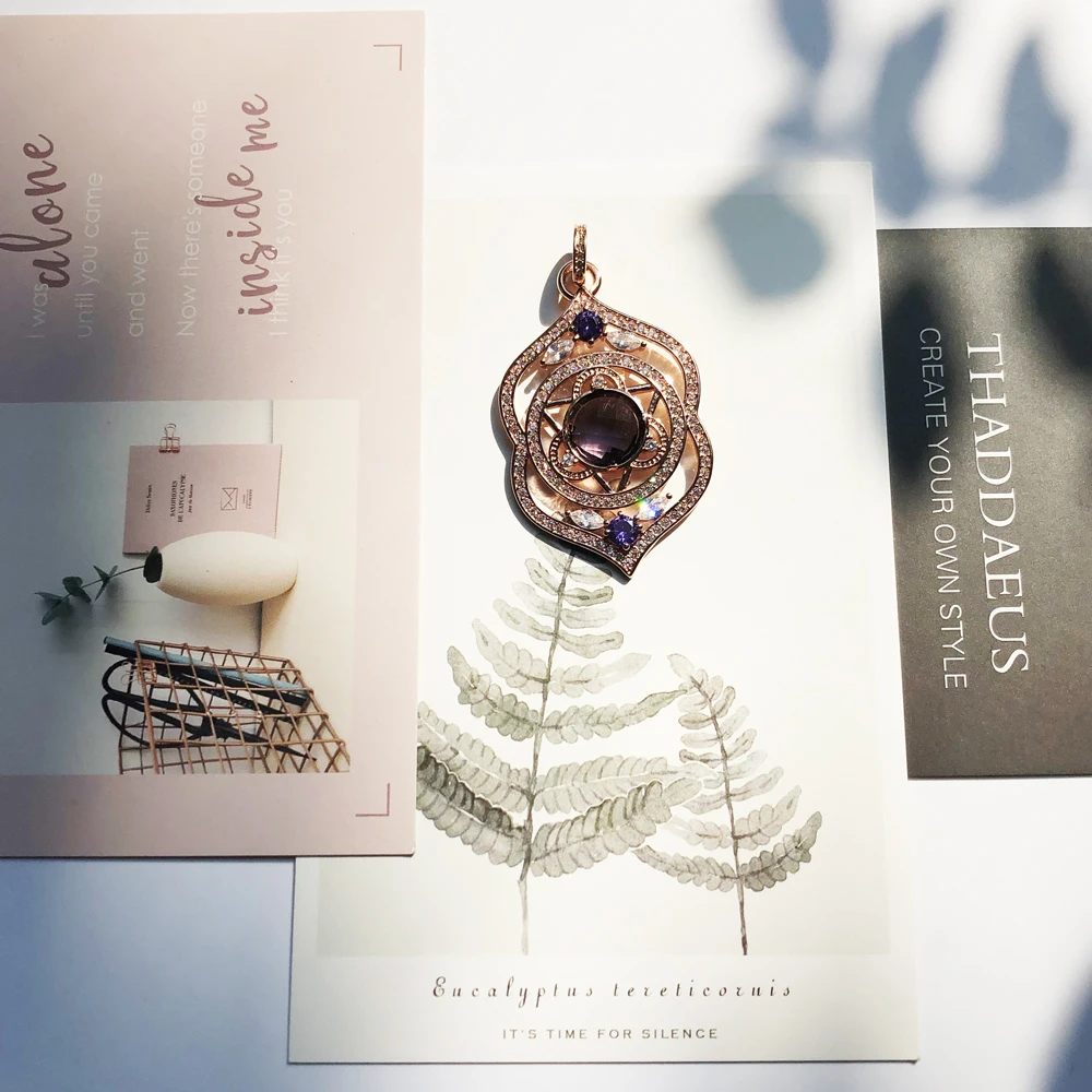 Pendant THIRD-EYE CHAKRA,2019 Brand Fashion Trendy Jewelry Europe Bijoux Rose Gold Color 925 Sterling Silver Gift For Woman - Image 3