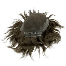 Кружево Вокруг pu база "Austlian" тип мужской парик remy человеческие волосы Мужская сменная система
