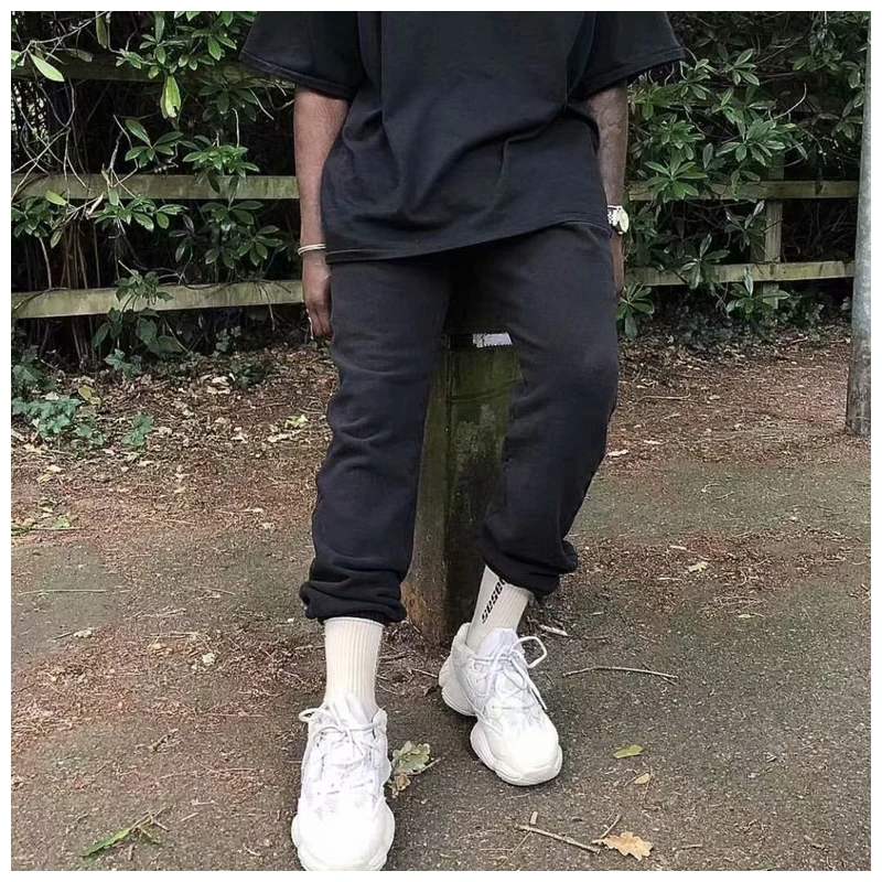 

2020 new season 6 Kanye West sports pants men's high street loose 100% cotton wool thickened solid color casual Harem Pants