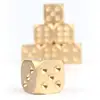 Brass dice Pure copper metal solid dice Hand polished Bar supplies Creative Mahjong sieve ► Photo 2/5