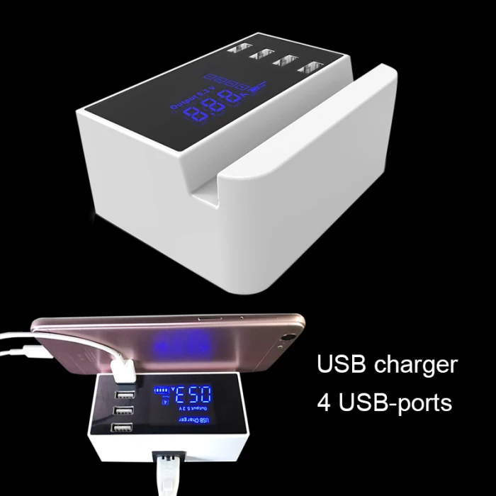 4-Порты и разъёмы Multi USB зарядное устройство Quick Зарядное устройство 20 Вт Мощность адаптер US/EU/UK переходник держатель для мобильного телефона, GV99