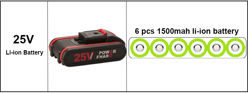 25V Electric Drill Battery Drill Power Tool Set Cordless Screwdrivers Electric Drill Screwdriver+ Drill Parts инструмент электро (2)