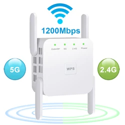 High - Speed 5G WiFi Signal Amplifier and Range Extender - US Plug (1200M 5G white)
