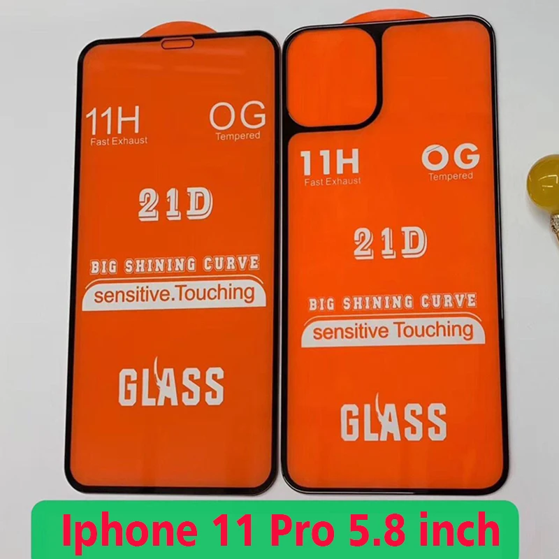 Закаленное стекло с полным наклеиванием для Iphone 11 Pro защитная пленка экрана Max Glaas