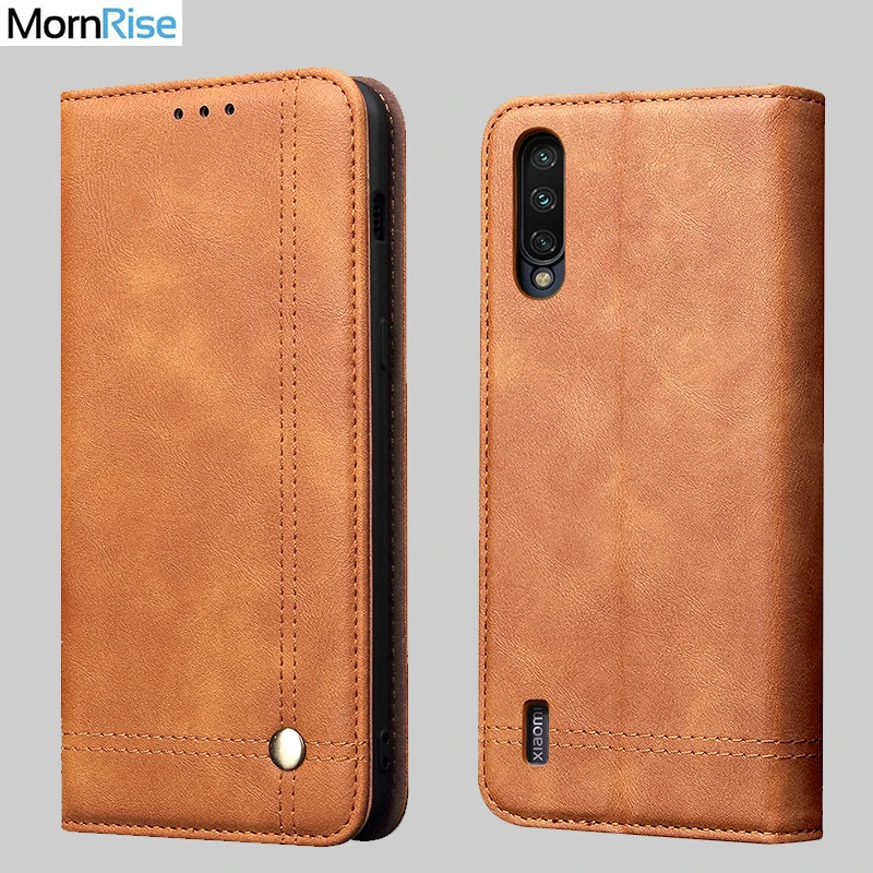 Новинка винтажный кожаный флип чехол для Xiaomi MI A3 / lite кошелек роскошная подставка