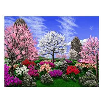 

DIY diamond painting full round rhinestone landscape tree 5D embroidery painting decorative stickers