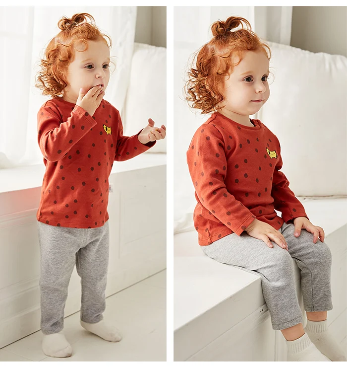 Minibalabala/Детская домашняя одежда для мальчиков и девочек; Детская осенняя одежда; длинные штаны; Новинка года; осенний удобный комплект