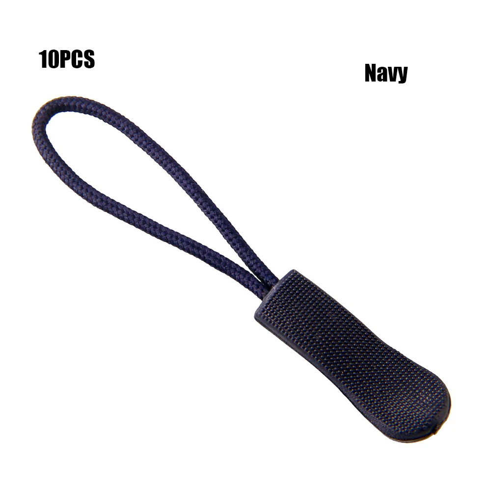 Navy 10 шт. аксессуары для сумок, Съемник на молнии, подходит для веревочной бирки, фиксатор на молнии, сменный зажим, сломанная Пряжка, дорожная сумка, чемодан, палатка - Цвет: Navy