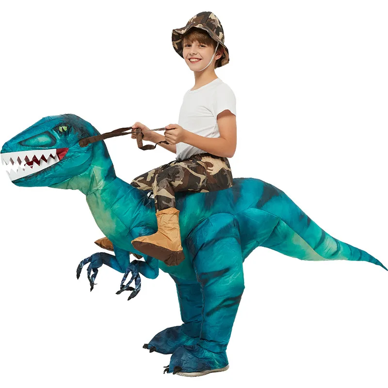 Costume Gonflable T-Rex Bleu