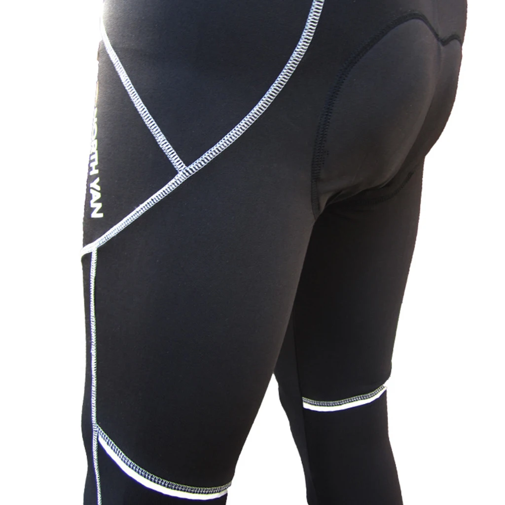 Men's Cycling Soft Tight Winter Thermal 3D Padded Pants Bike Long Trouser Legging for Outdoor MTB Mountain Rode Bike Cycle