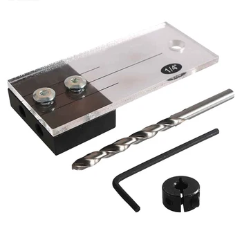 

1/4 inch Dowel Drilling Jig Kit High Strength Wood Drilling Guide Hole Locator Woodworking Tool For Diy Carpentry Tools