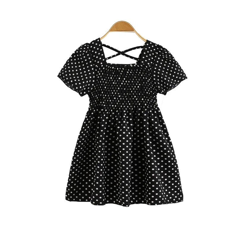 2020 Summer New Girls Dresses Cute Dot Baby Fashionable Kids Flare Sleeve Princess for Teen | Детская одежда и обувь