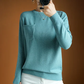 

Cashmere sweater female 2019 autumn and winter pullover knit ladies sweater short long sleeve bottoming shirt