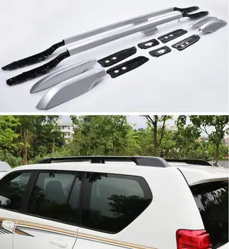 

High quality Roof Rack baggage luggage For Toyota Land Cruiser PRADO FJ150 2010-2019 (black silver)