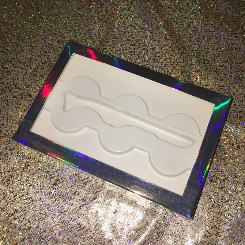 Holographic 3 пары пустые Ресницы упаковка 20 шт./лот Голографические пользовательские личные этикетки ресницы - Цвет: Holographic