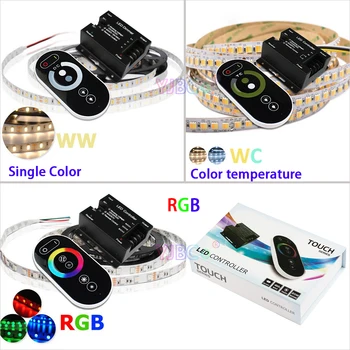 

LED Controller control DC12V-24V 18A 12A RF Remote Wireless Touch Pad Panel Single color/CT/RGB for 5050 3528 led strip Light