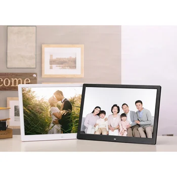 

14" LEDs Digital Photo Frame 1280 * 800 H-D Screen Desktop Album Display Image MP4 Video MP3 Audio Clock Calendar Functions