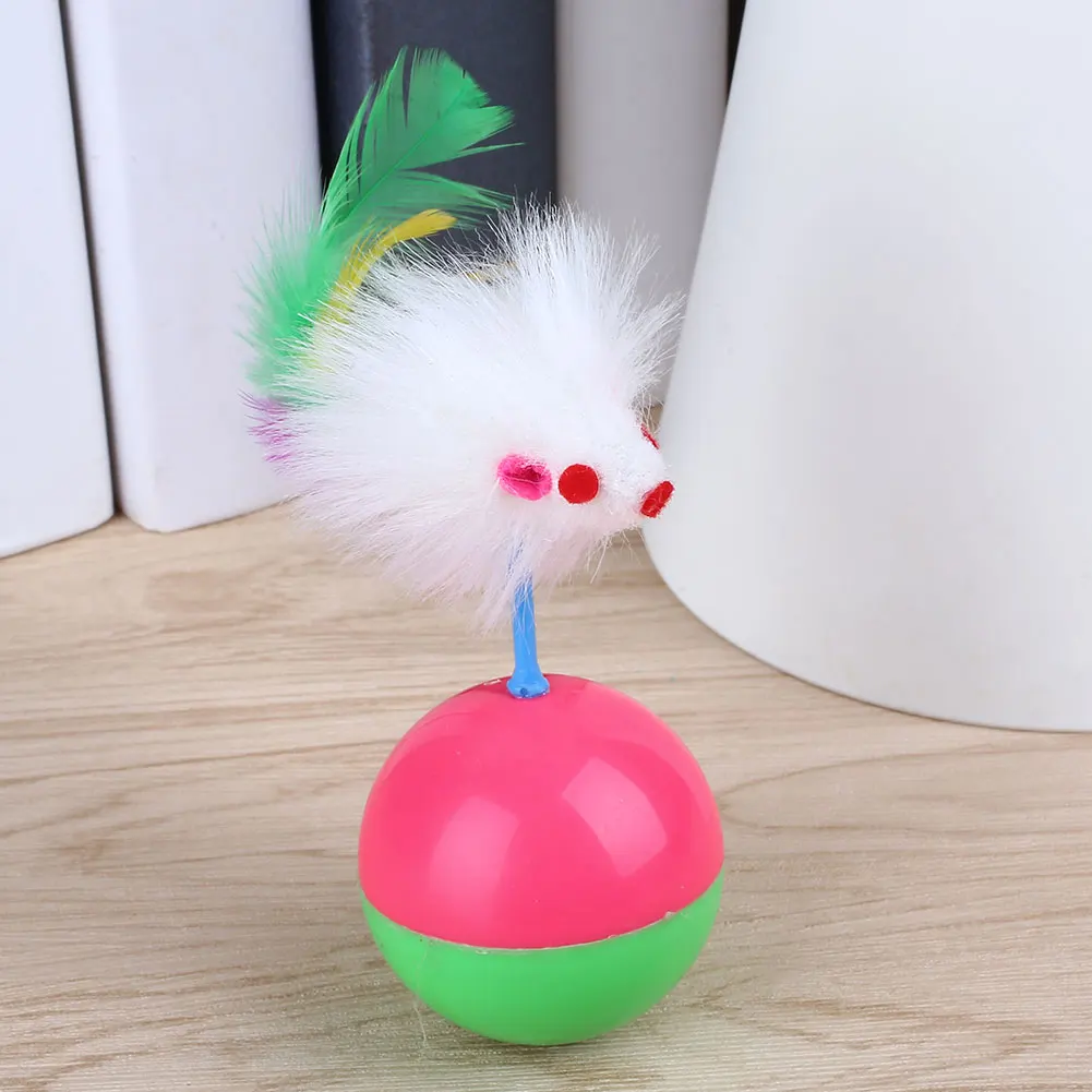 Животное кошка котенок мыши мышь неваляшка Мяч Пластиковый тизер игра шуршащая игрушка
