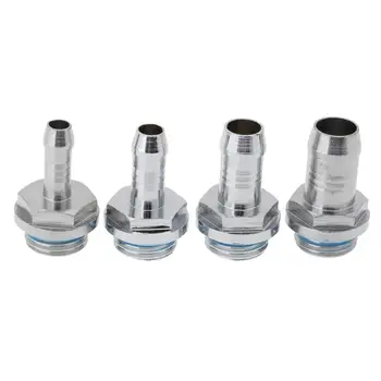 

G1/4 Thread Soft Tube Hose Connector for PC Water Cooling System Accessory 6mm/7.2mm/9mm/11mm Chrome Plated hose