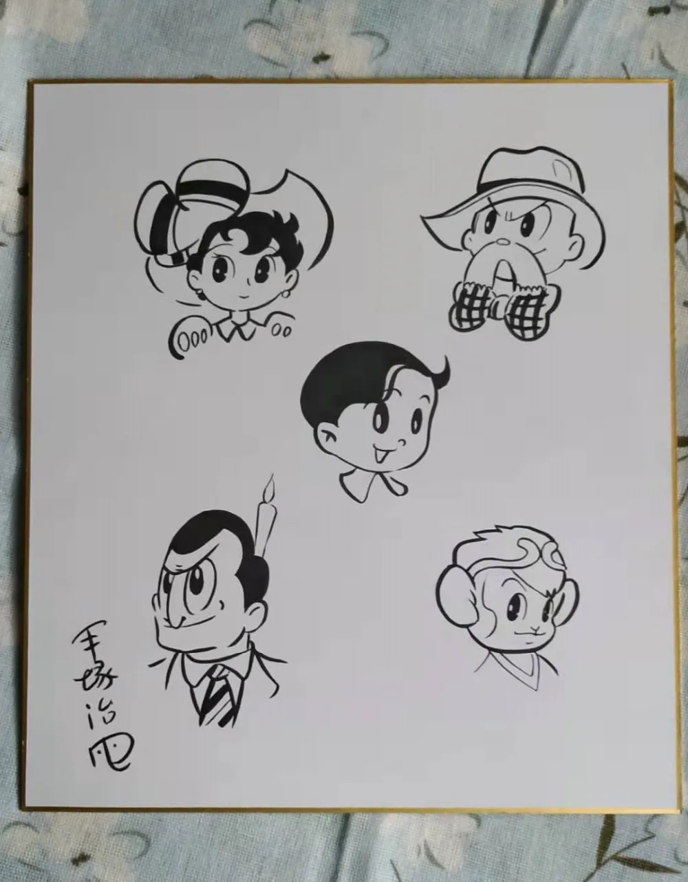 Ручной рисунок Osamu Tezuka Mighty Atom Shikishi художественная доска Паленая 272*242 мм 101904