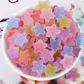 

20pcs Simulation Fudge Pentagram Cream Mobile Phone Case Accessories DIY Hand-painted Paint Slime Filler Earring Material