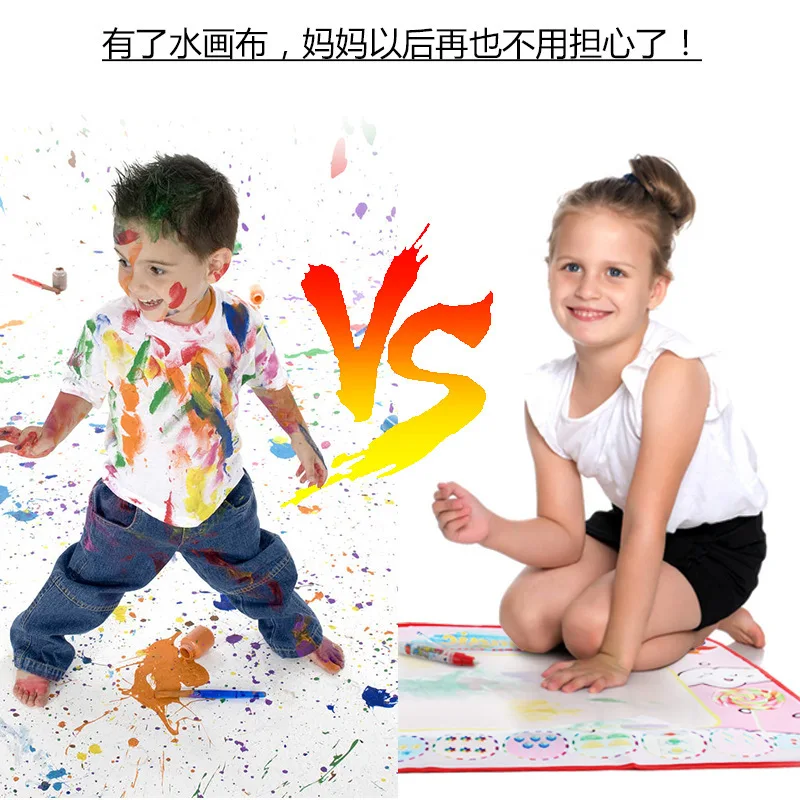 

Children Magic Color Water Canvas Baby Early Childhood Educational Water Graffiti Doing Homework Painting Blanket Boxed Gift Toy