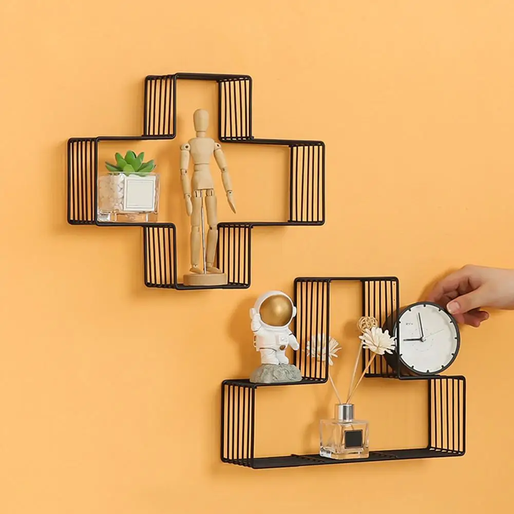 Современное домашнее украшение для стен железная Геометрическая стойка витрин