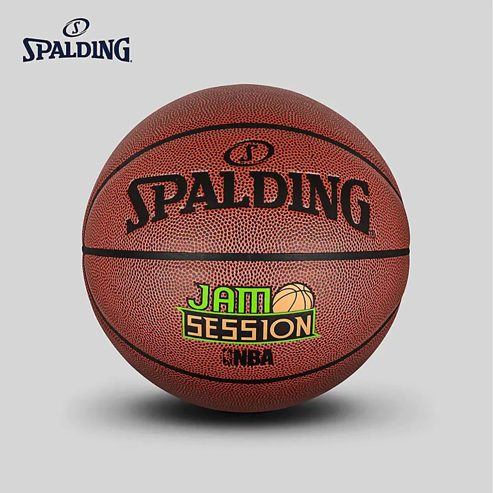 SPALDING Баскетбол jam session Крытый открытый мяч для взрослых PU Материал Размер 7 обучение basketbol 76-031Y