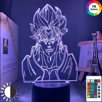 

Acrylic Night Lamp Anime JoJos Bizarre Adventure for Bedroom Decor Light Touch Sensor Colorful Table Led Night Light Dio Figure