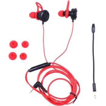 

T4 Gaming Headphones Earphones In-Ear Earbuds Wired Headphones With Dual Mic Detachable Microphone Compatible With Smartphone Co